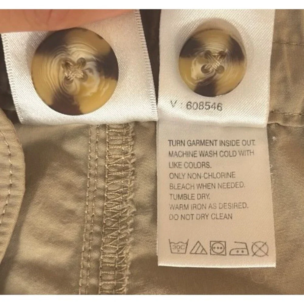 Vintage Y2K The North Face Convertible Pants Mens M Khaki Nylon Zip Off Belted